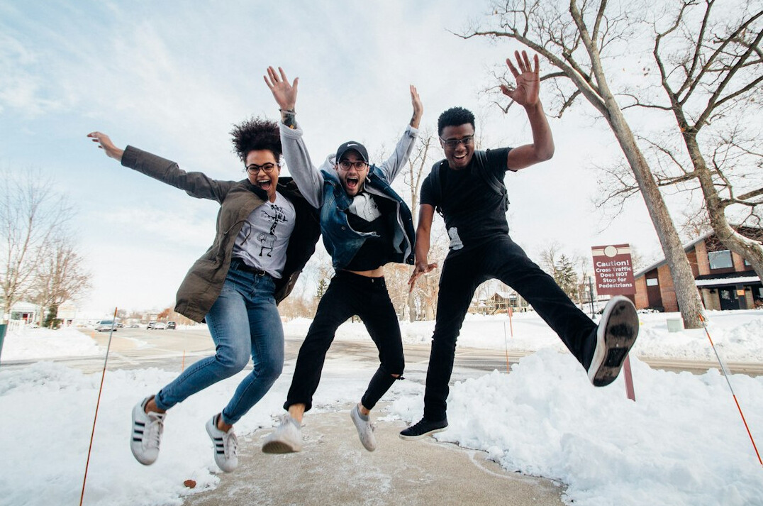 diverse young friends