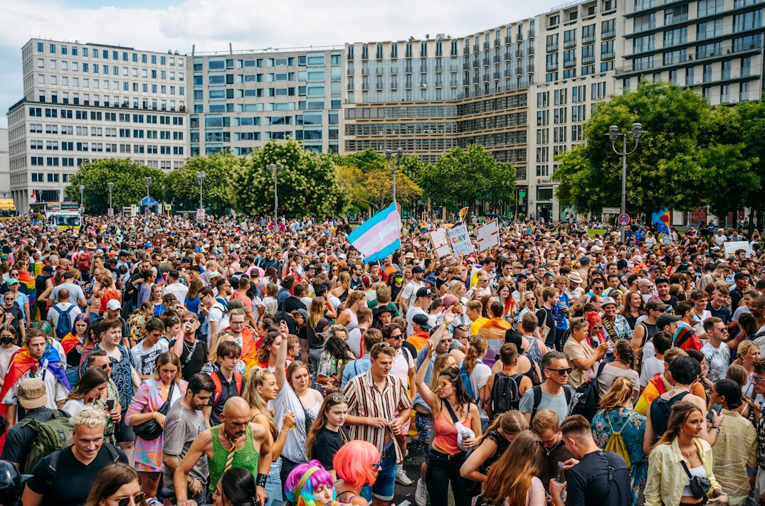 german protest crowd